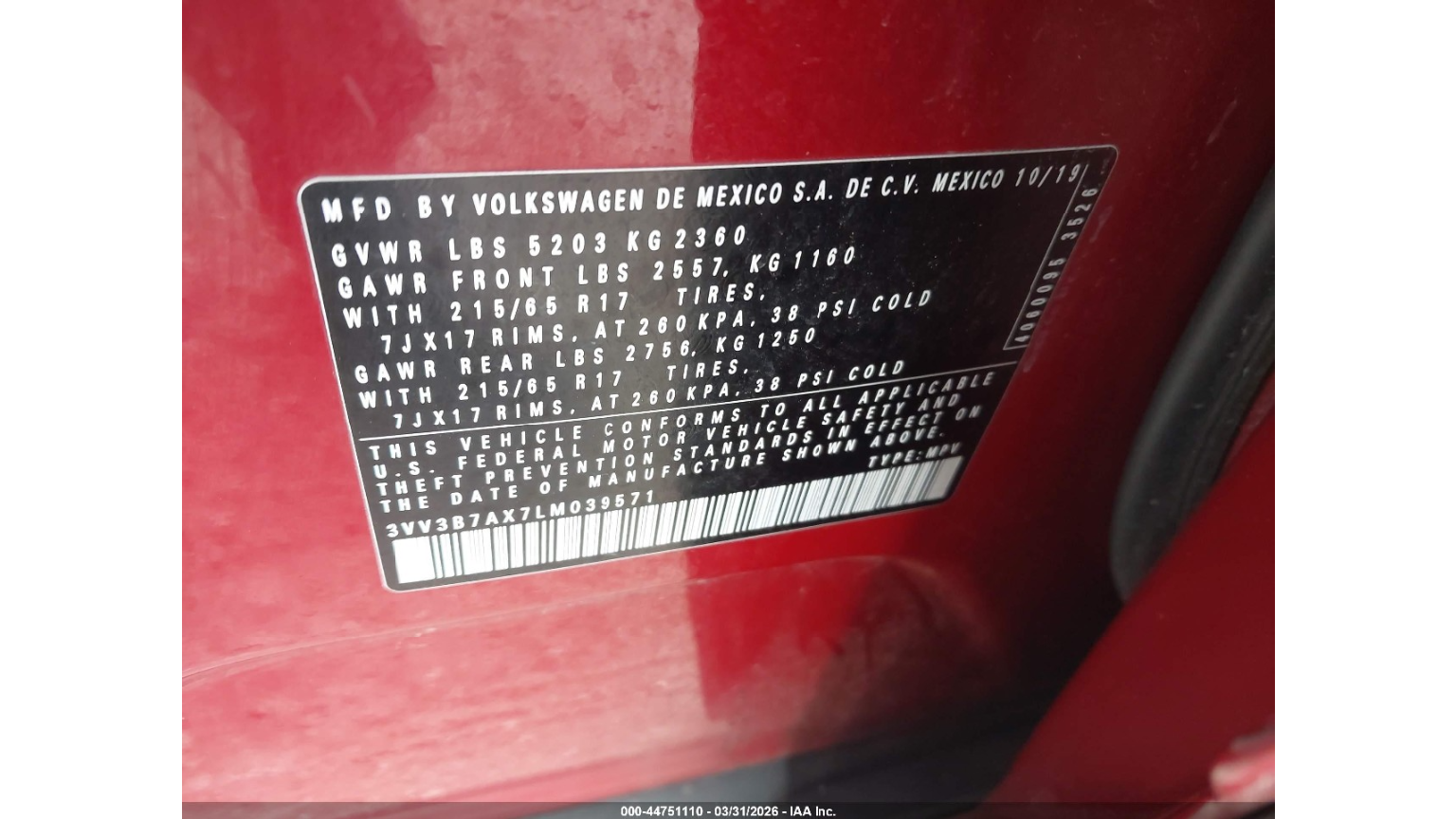 VOLKSWAGEN TIGUAN 2019