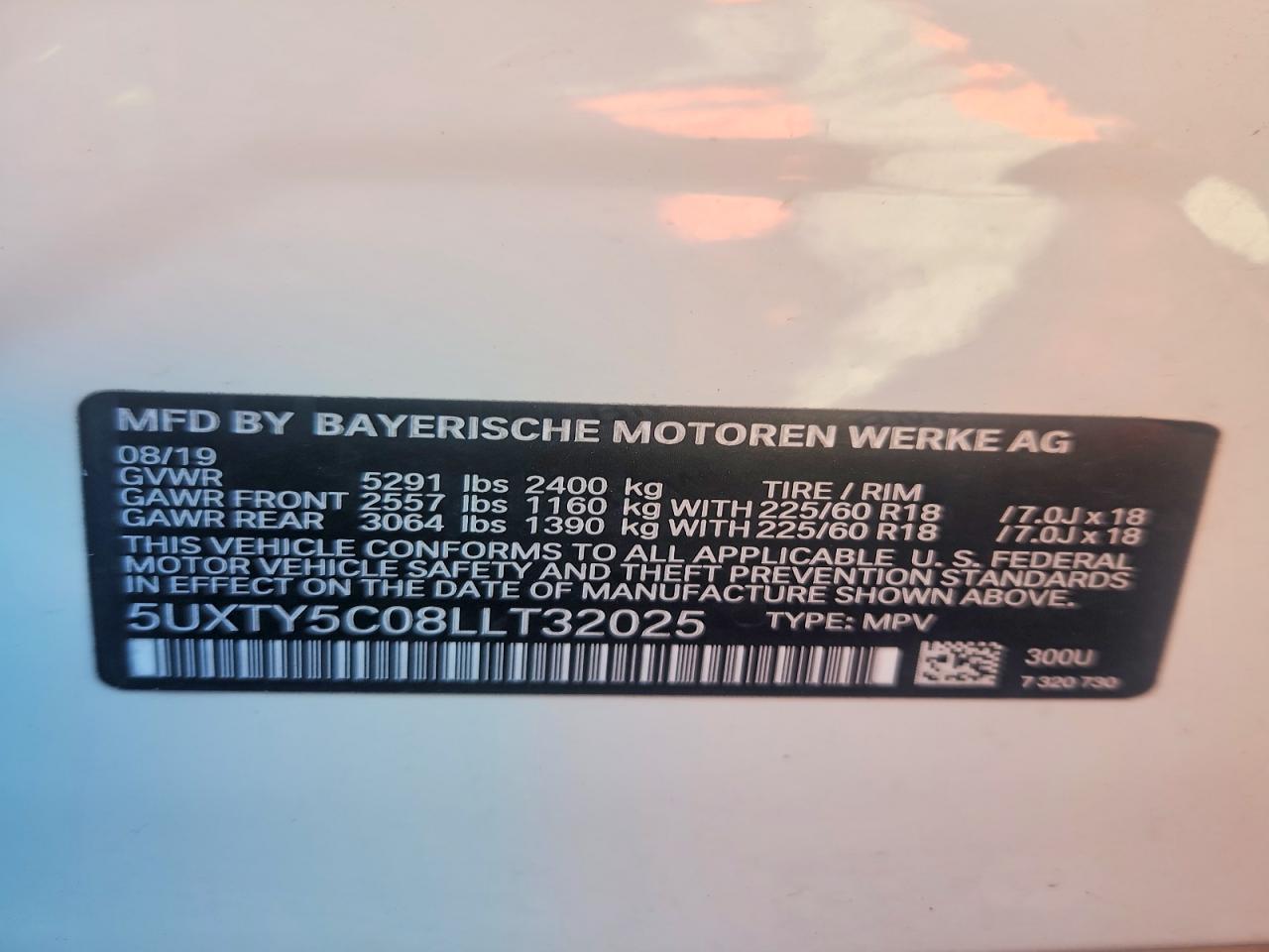 BMW X3 XDRIVE30I 2019