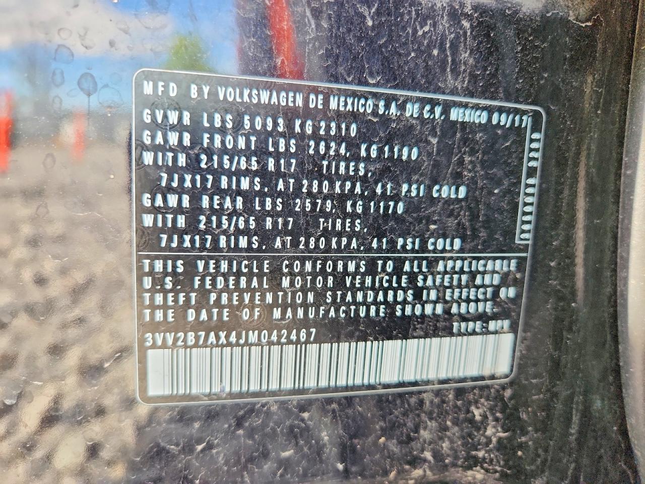 VOLKSWAGEN TIGUAN SE 2017