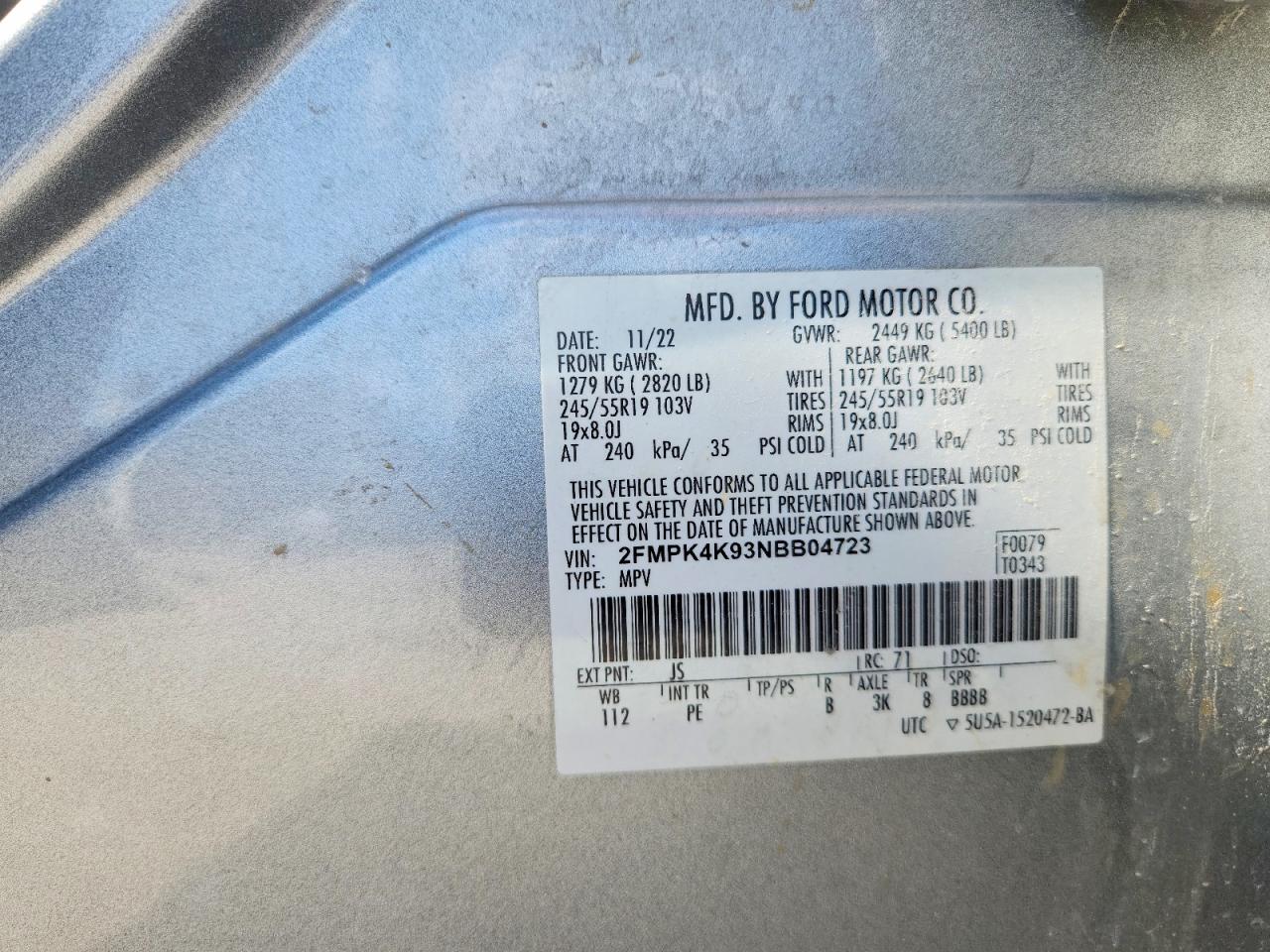 FORD EDGE TITANIUM 2022