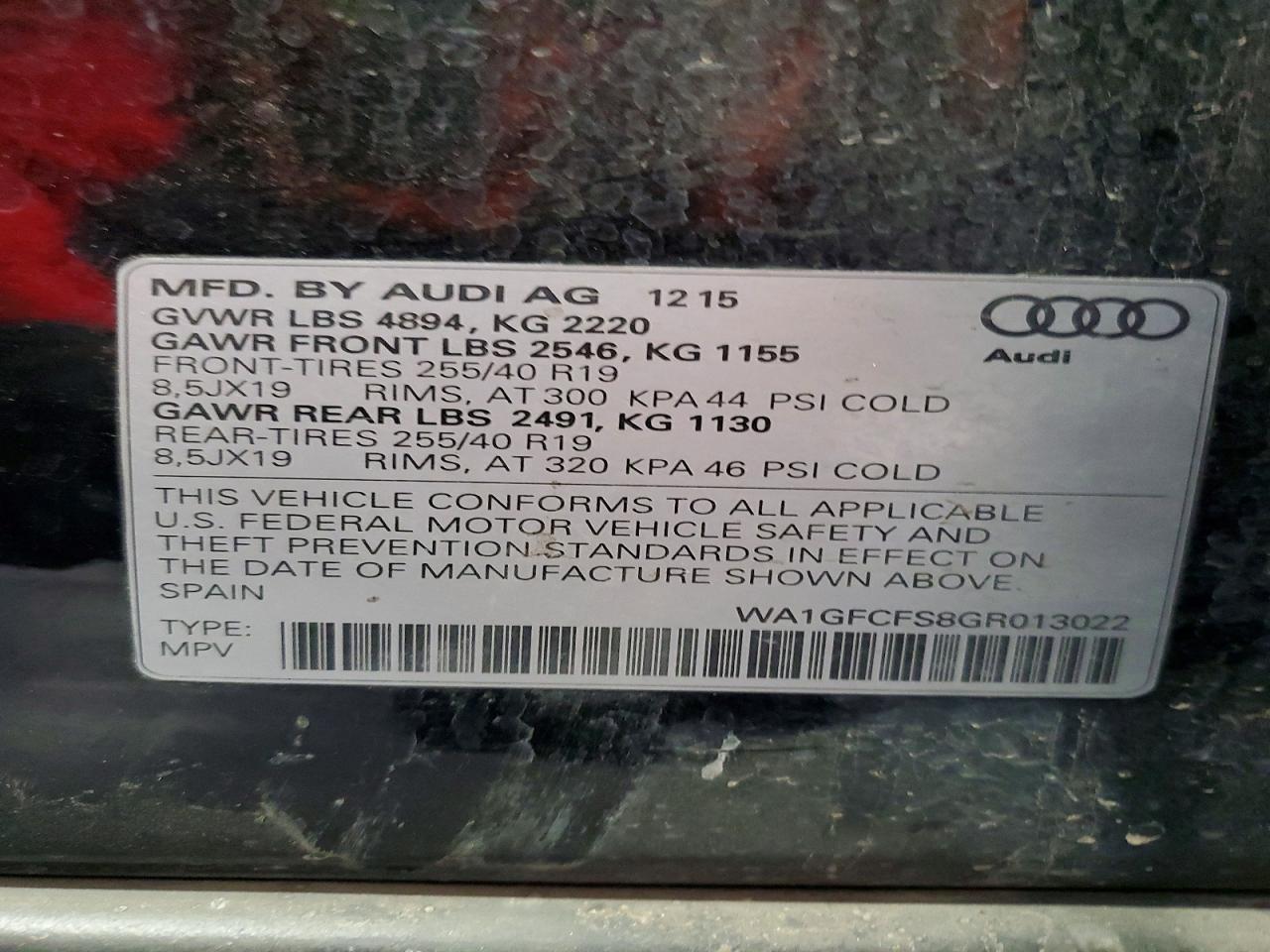 AUDI Q3 PRESTIGE 2015