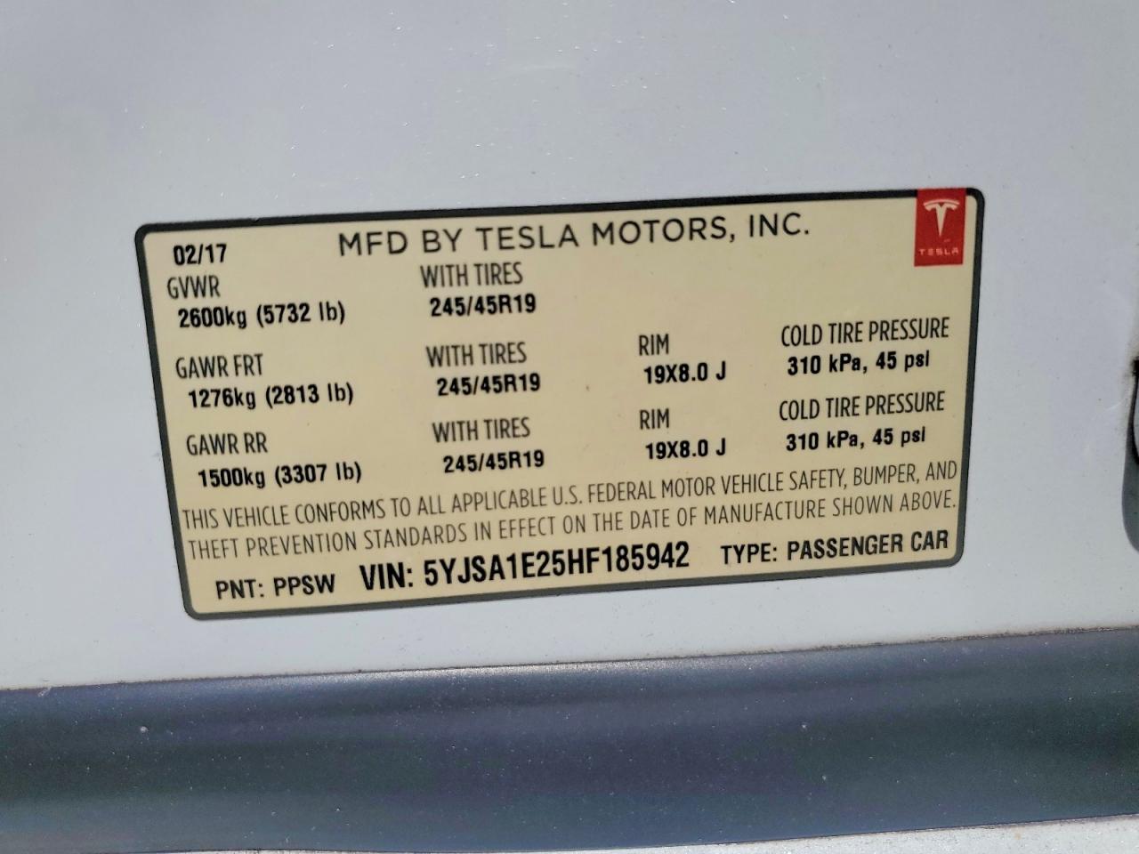 TESLA MODEL S 2017