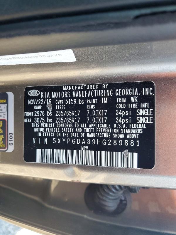 KIA SORENTO LX 2016