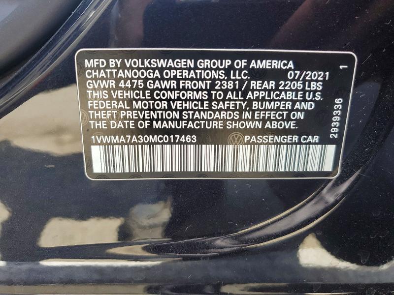 VOLKSWAGEN PASSAT R-LINE 2021