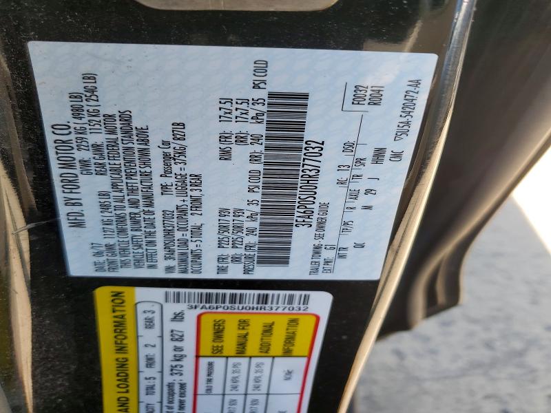 FORD FUSION PLATINUM PHEV 2017
