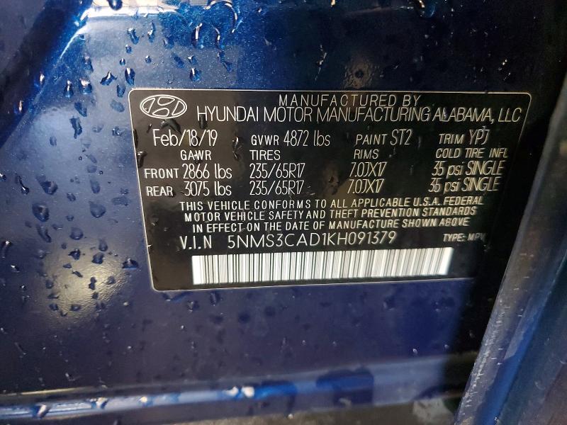 HYUNDAI SANTA FE SEL 2019