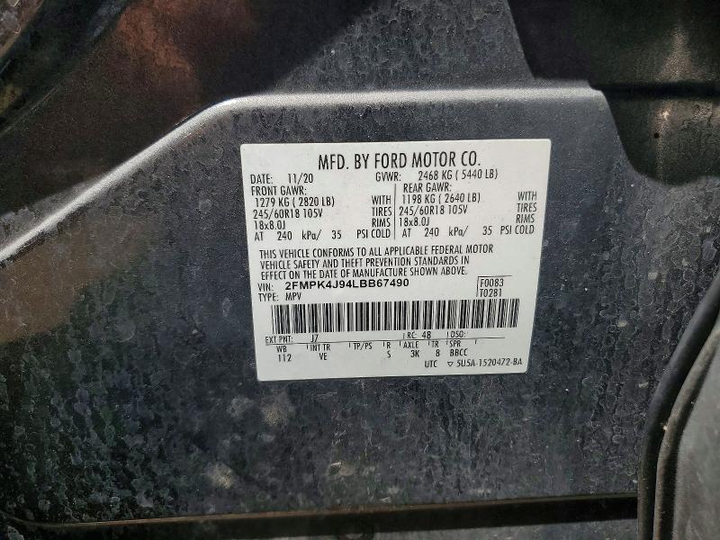 FORD EDGE SEL 2020