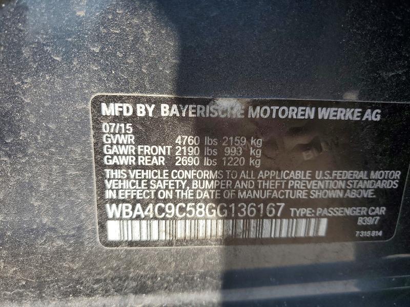 BMW 428 XI GRAN COUPE SULEV 2015