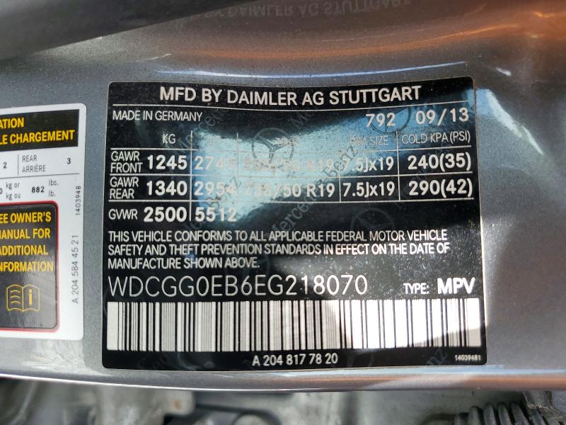 MERCEDES-BENZ GLK 250 BLUETEC 2013