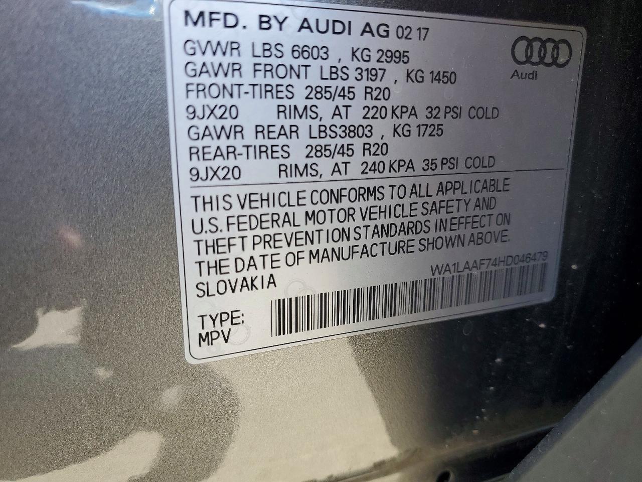 AUDI Q7 PREMIUM PLUS 2017