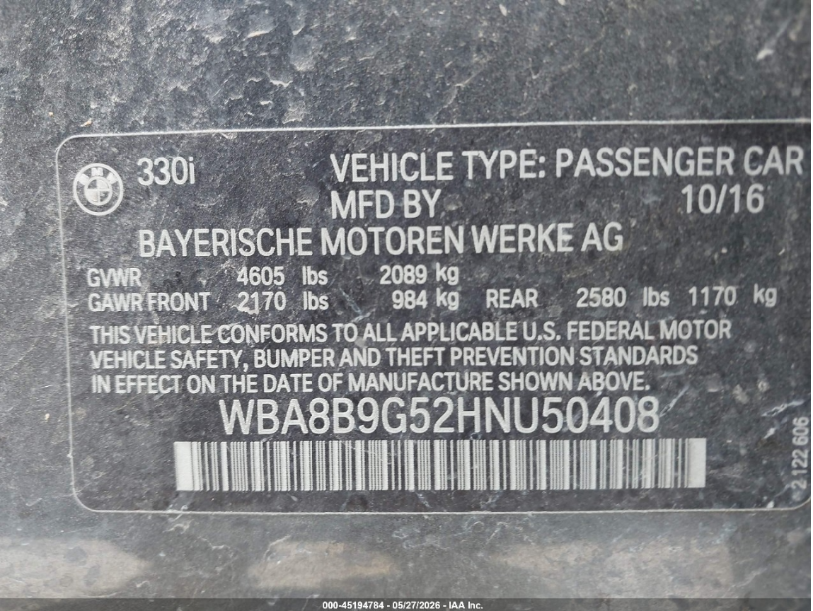 BMW 330 I 2016