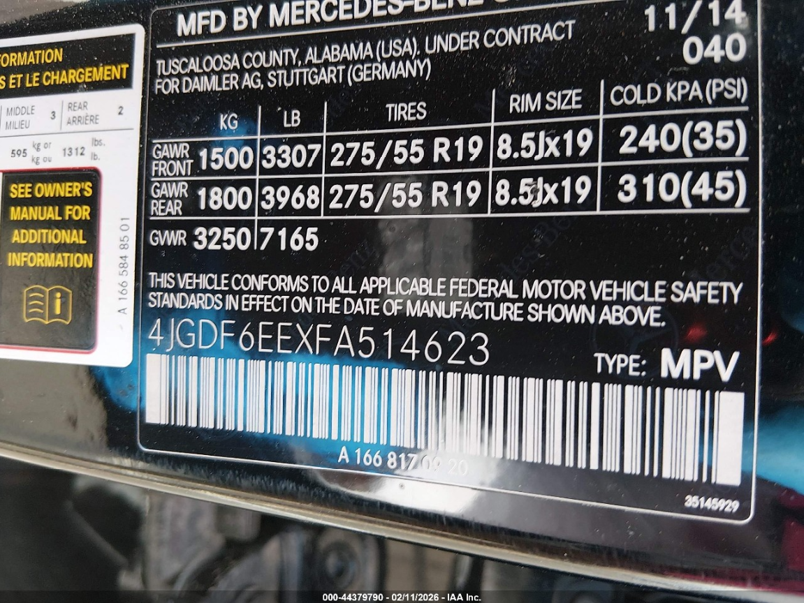 MERCEDES-BENZ GL 450 4MATIC 2014