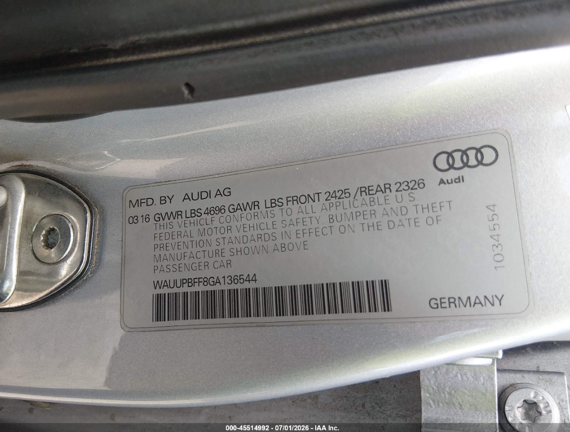 AUDI A3 E-TRON 1.4T PREMIUM 2016