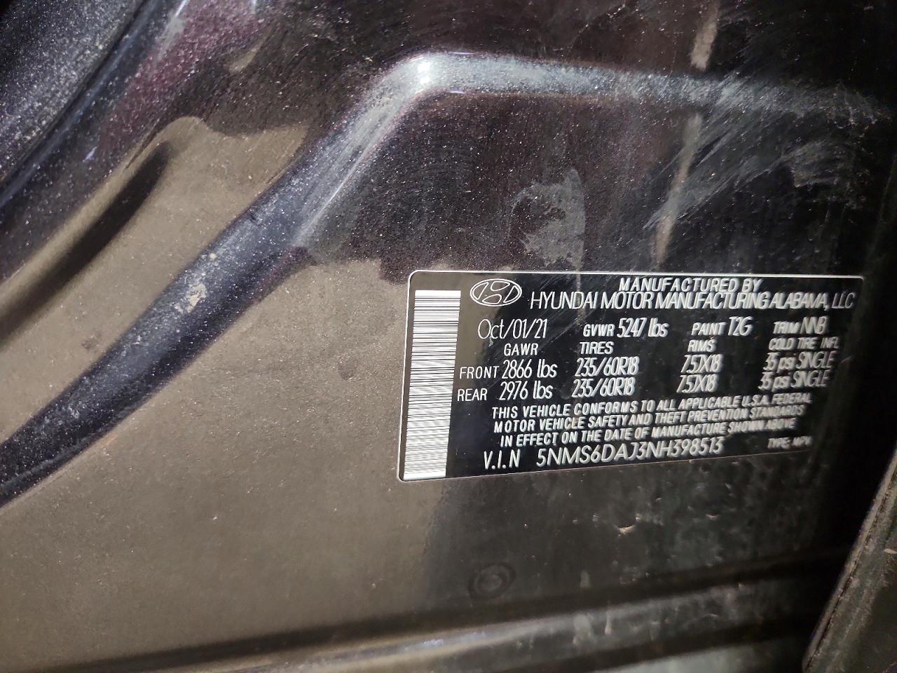 HYUNDAI SANTA FE SEL 2021
