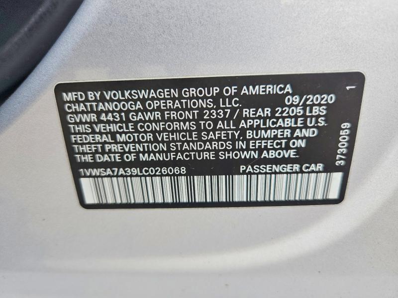 VOLKSWAGEN PASSAT SE 2020