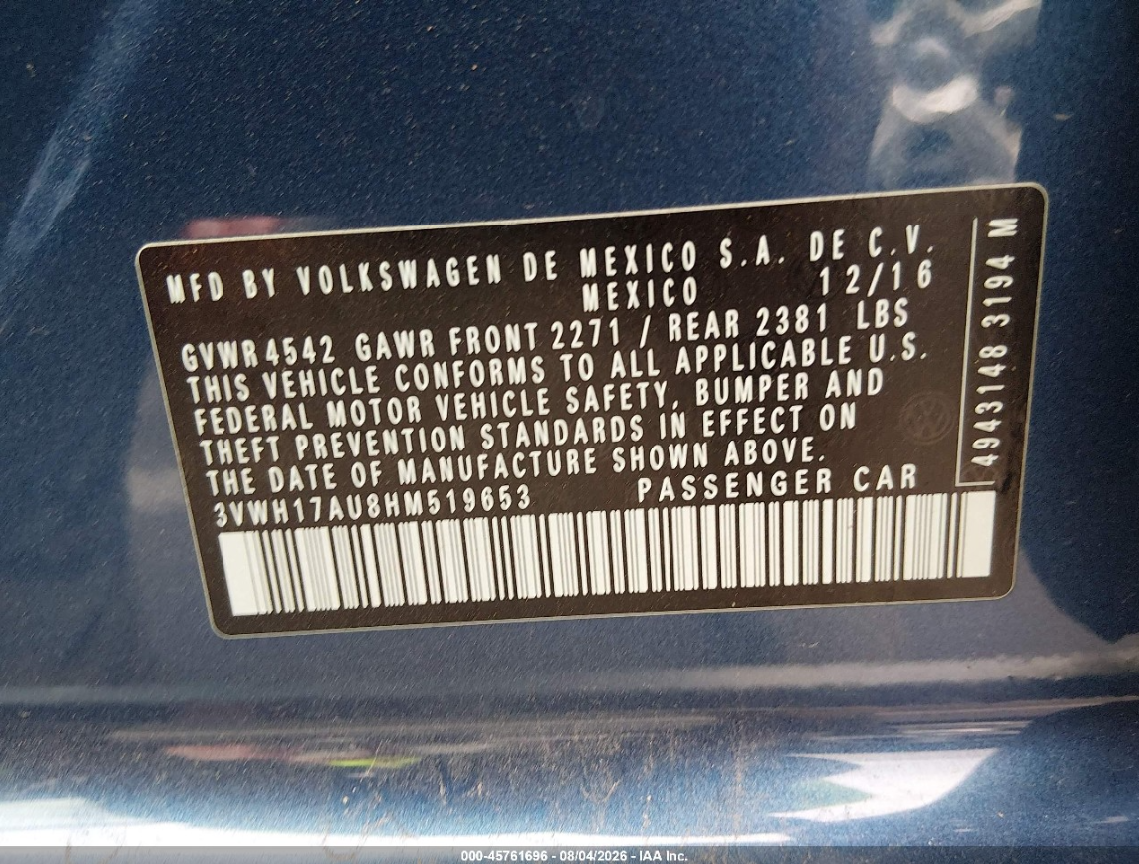VOLKSWAGEN GOLF ALLTRACK 2016