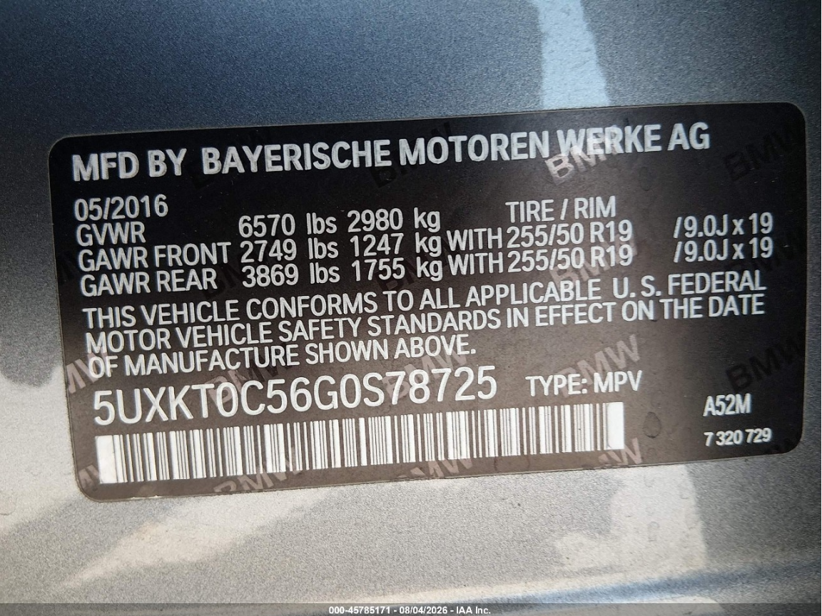 BMW X5 EDRIVE XDRIVE 40E 2016