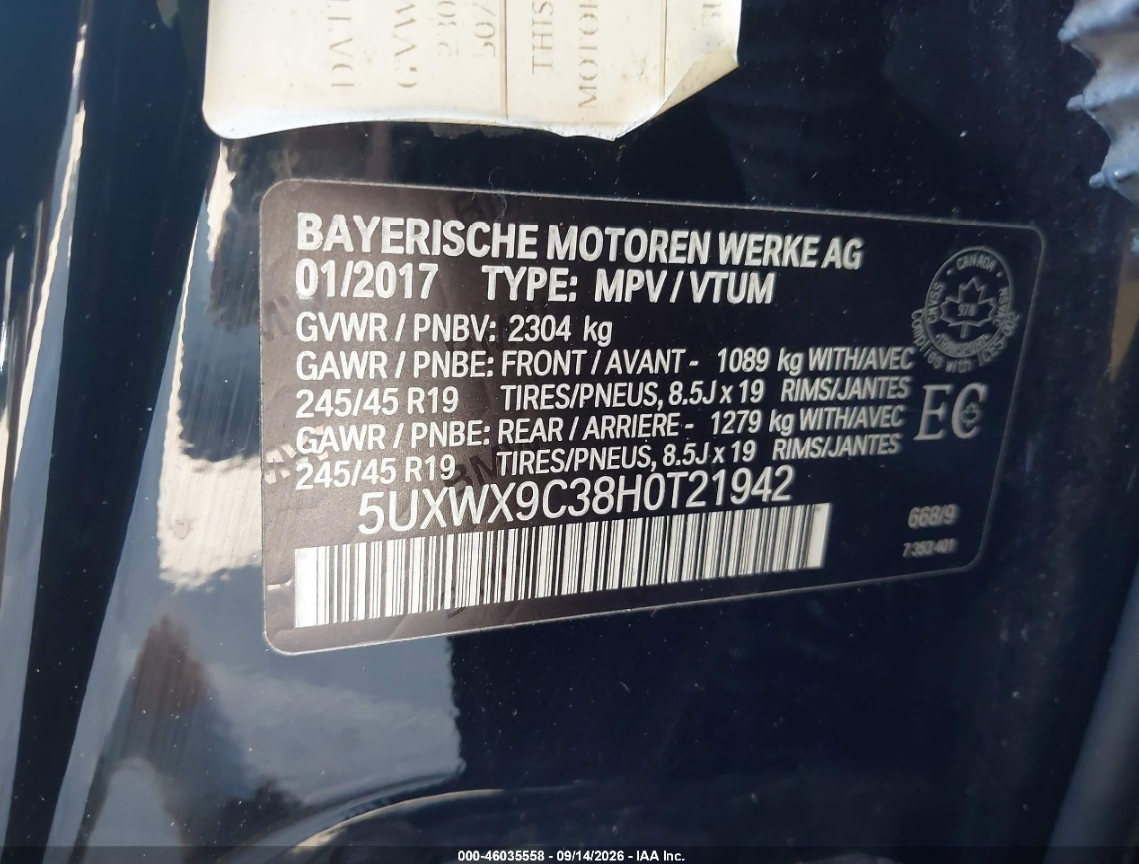 BMW X3 XDRIVE 28I 2017
