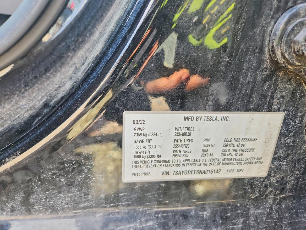 TESLA MODEL Y AWD LONG RANGE DUAL MOTOR 2022