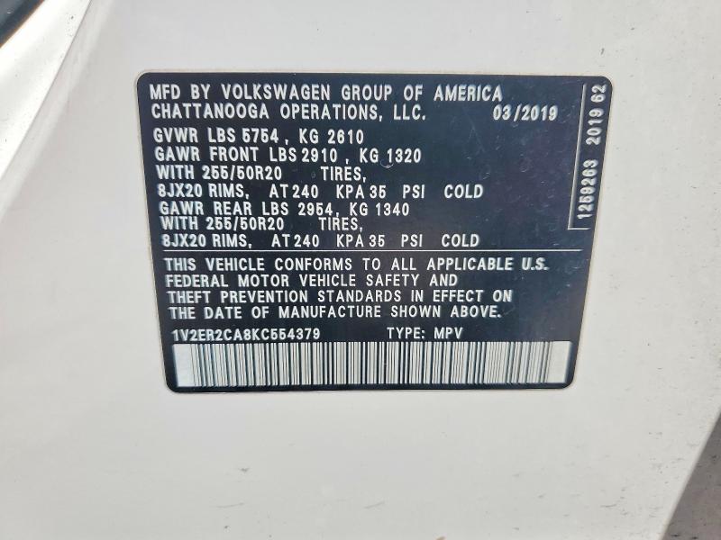 VOLKSWAGEN ATLAS SEL 2019